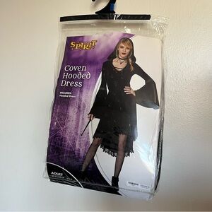 Witch Coven Hooded Dress - witchy black dress